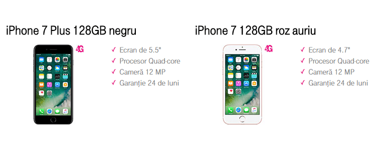 Telekom Oferte iPhone 7 si 7 Plus