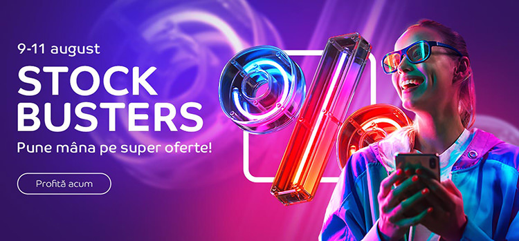 Stock Busters din 9 - 11 august 2022 la eMAG